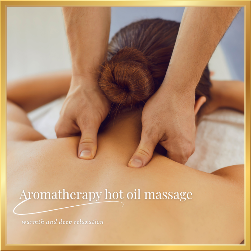 Aromatherapy hot oil massage for deep relaxation and muscle relief at Chaba Prai Massage and Spa
