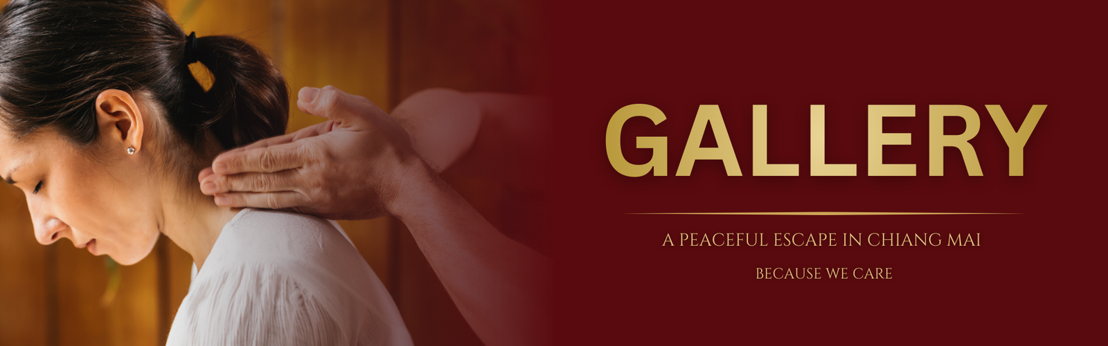 A guest receiving a neck and shoulder massage in a calm and peaceful spa setting in Chiang Mai