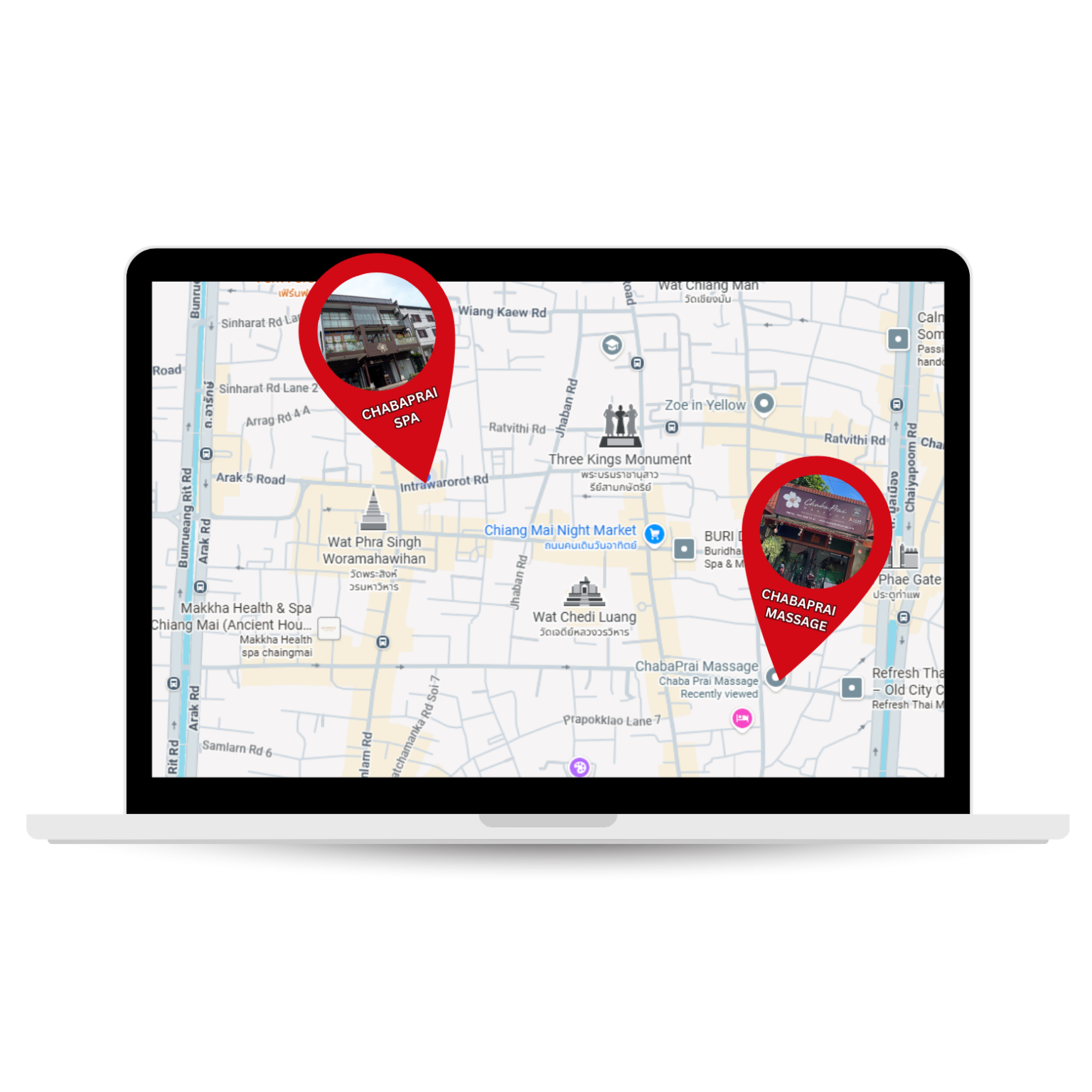 MAP location Massage and Spa